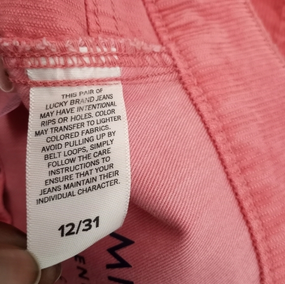 Lucky Brand Mid Rise Slim Fit Cropped Corduroy Jeans Size 12 - Picture 5 of 15